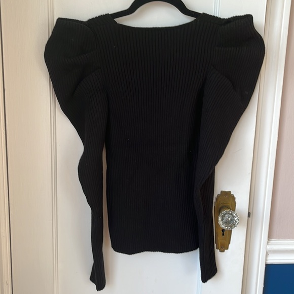 2/$20 3/$24 Black Puff-Sleeve Sweater - Picture 5 of 6
